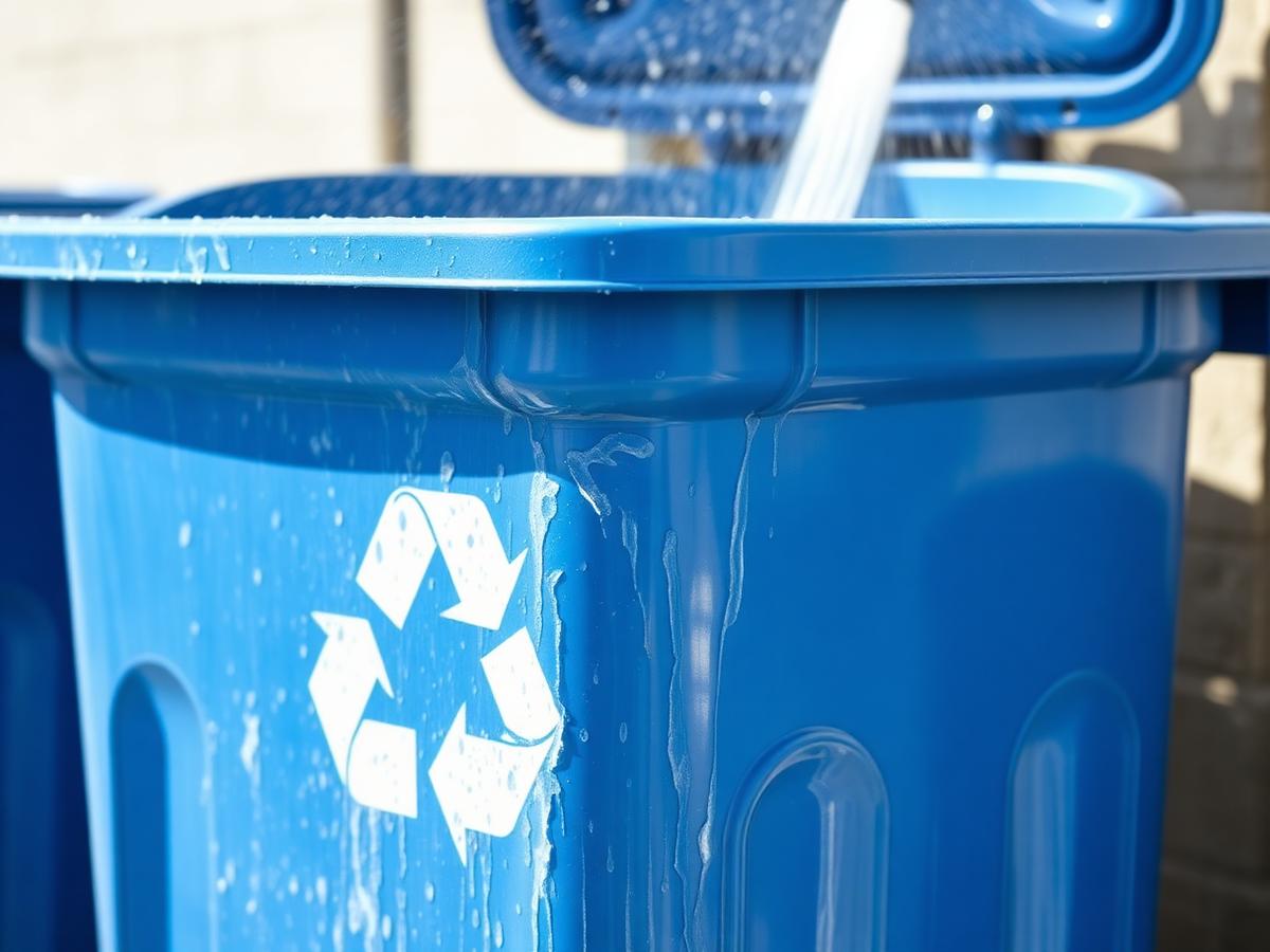 Nettoyage bac de recyclage